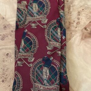 Vintage Robert Talbott “golf tournament” tie; hand sewn